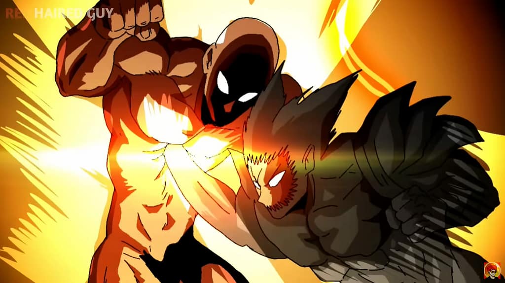 Saitama vs Cosmic Garou Fight