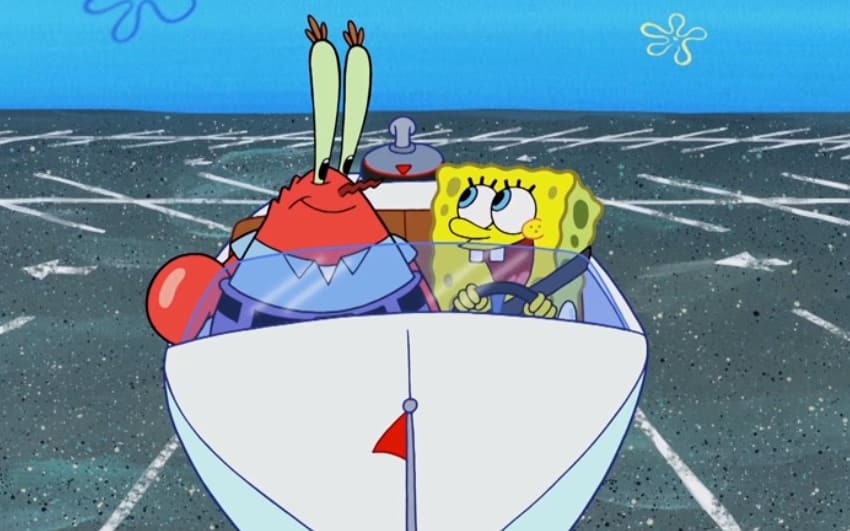 SpongeBob Learns To Drive with Mr. Crabs